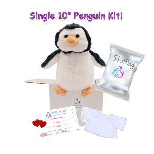 10” Unstuffed Penguin with White T-shirt