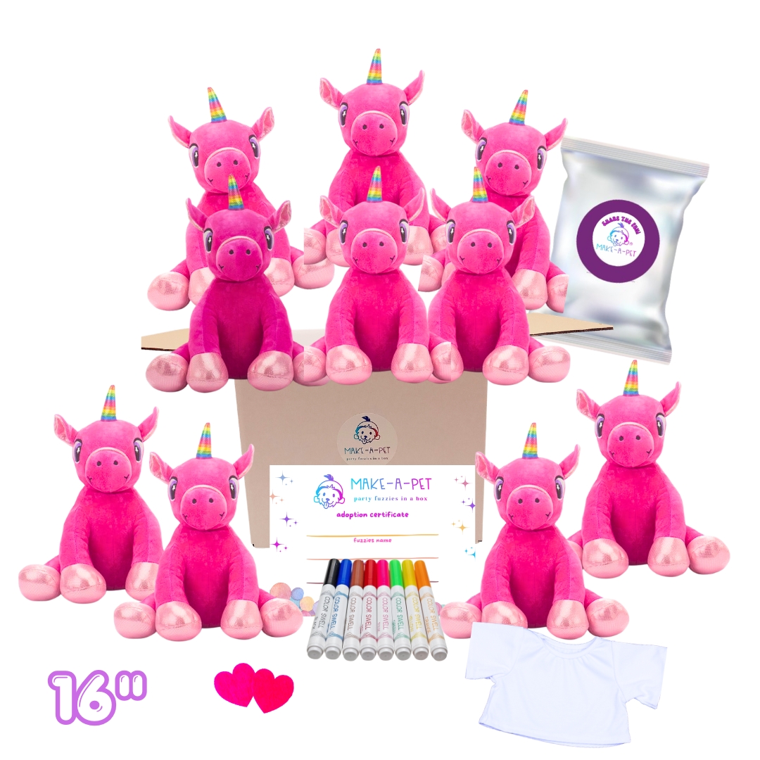 16" Colorful Unicorn Party Pack