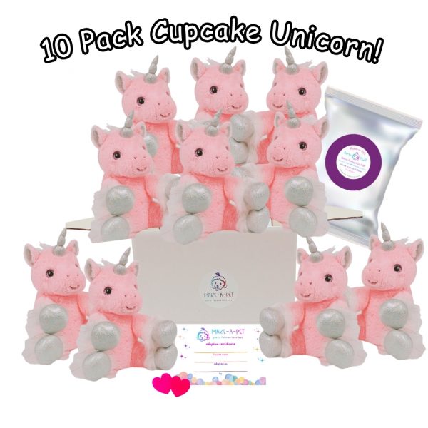 Unicorn Theme Party Kit - 10" Stuffable Plush Unicorns - 10 Pack - Image 3