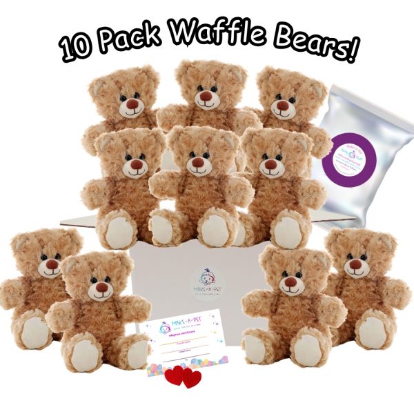 Waffle Teddy Bears Party Kit  - 10 Pack - Image 3