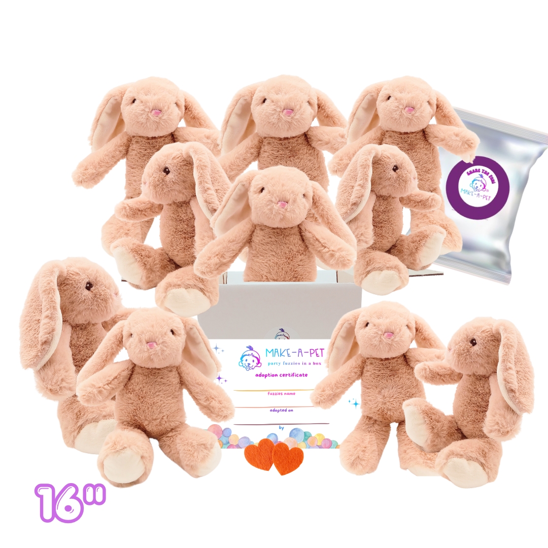 16" Brown Bunny Party Kit - 10 Pack - Image 3