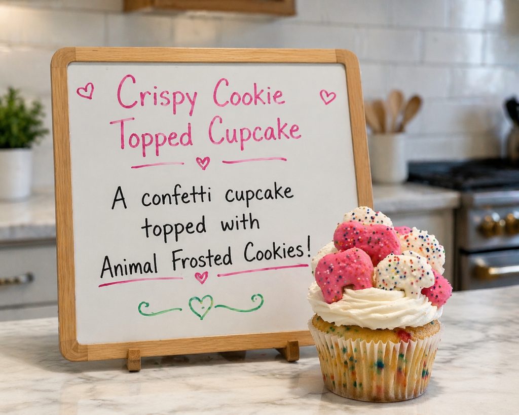 Crispy Cookie Topped Cupcakes