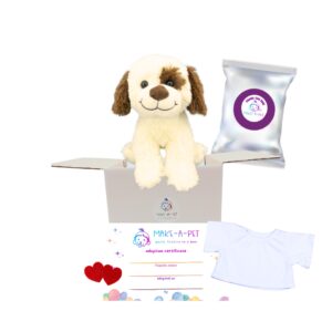 10″ Unstuffed Patch Dog with White T-shirt