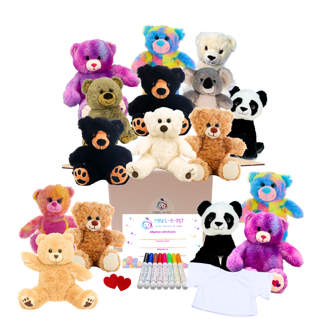 Bear Theme 50 Pack - Stuffable Plush Animals Kit